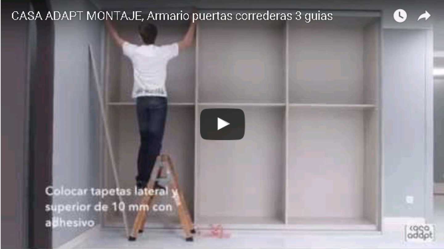 Montaje armario puertas correderas 3 guias